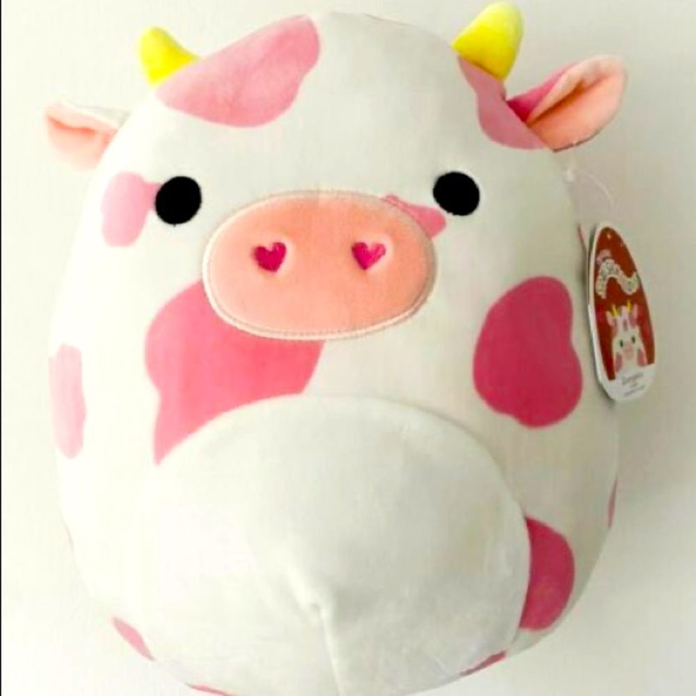 Squishmallow 14in Evangelica the Cow (Valentines 2022) Plush Toy BRAND NEW